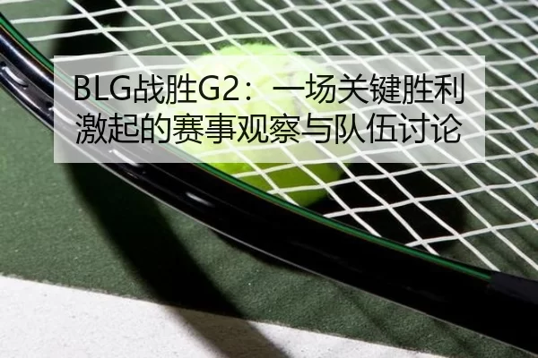 BLG战胜G2：一场关键胜利激起的赛事观察与队伍讨论